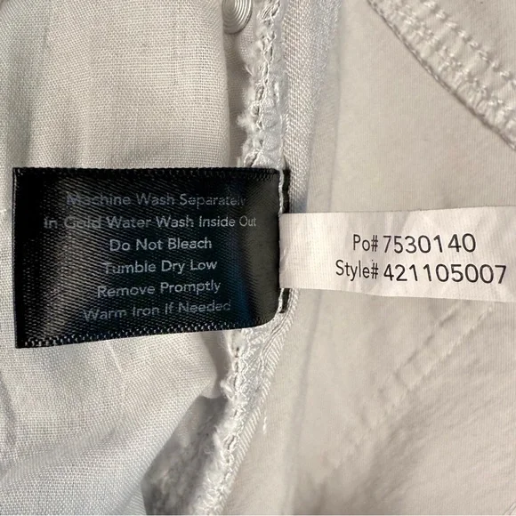 Boston Proper Metallic Coated Slim-Straight Jean | Silver | Size 8 - Picture 6 of 6